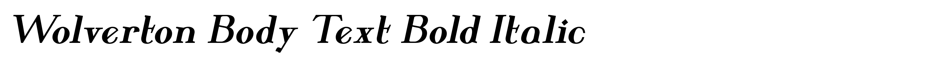 Wolverton Body Text Bold Italic
